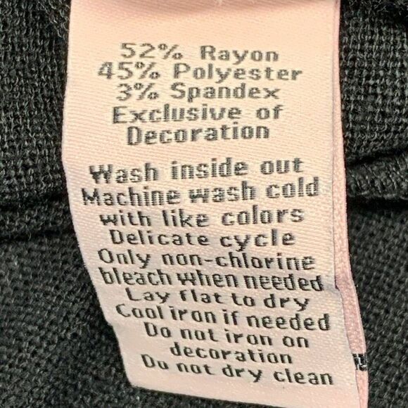 Juicy Couture Cardigan sz XXL Open Front Black Long Sleeve Embellished Neckline - Picture 7 of 7